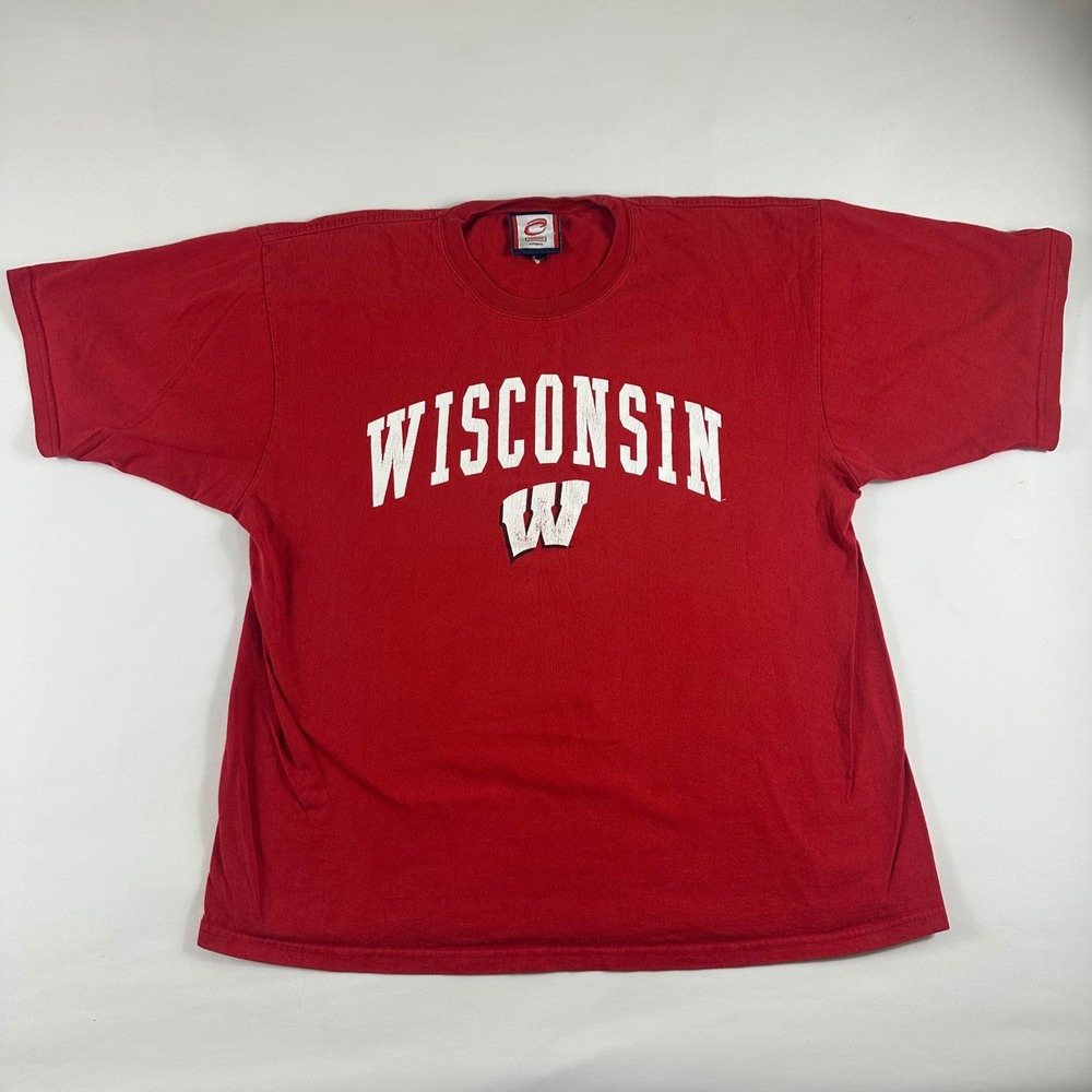 CADRE Athletic Wisconsin Badgers Red T Shirt Men's‎ Size Large